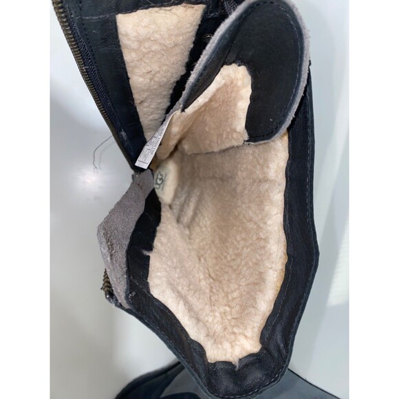 Ugg Australia Brystl Tall Boot Black Lace Up Tall Waterproof Leather 1095158 US9 - Picture 13 of 15